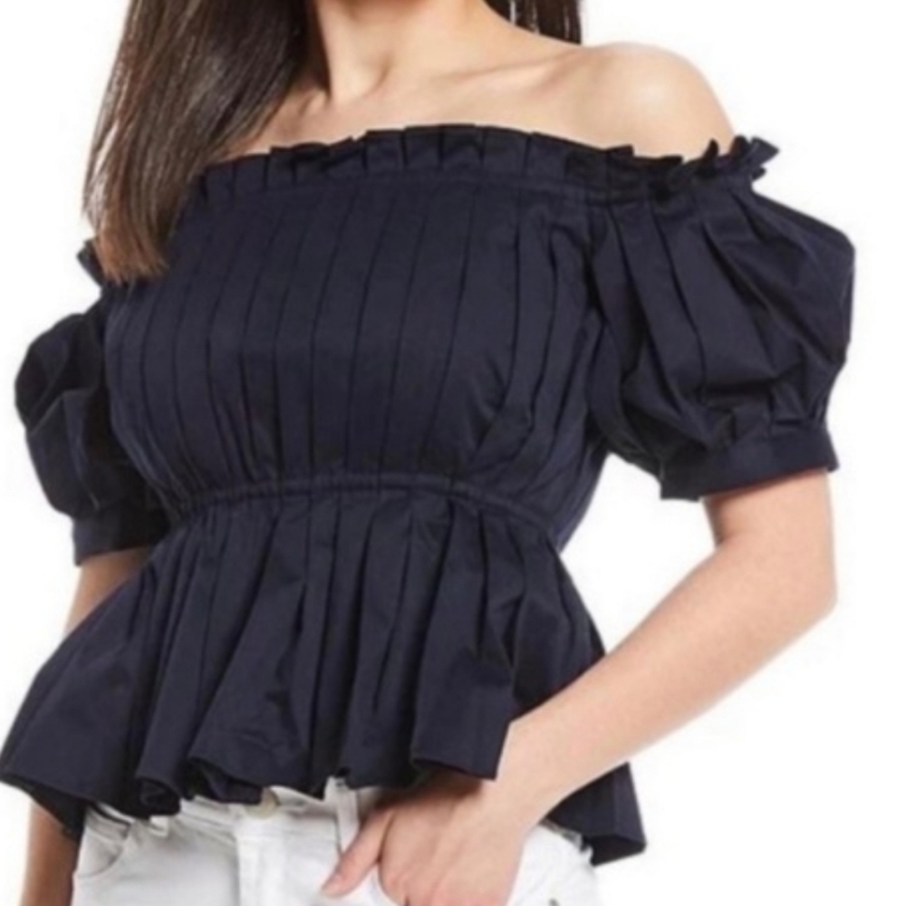 ANTONIO MELANI Black Off-Shoulder Blouse